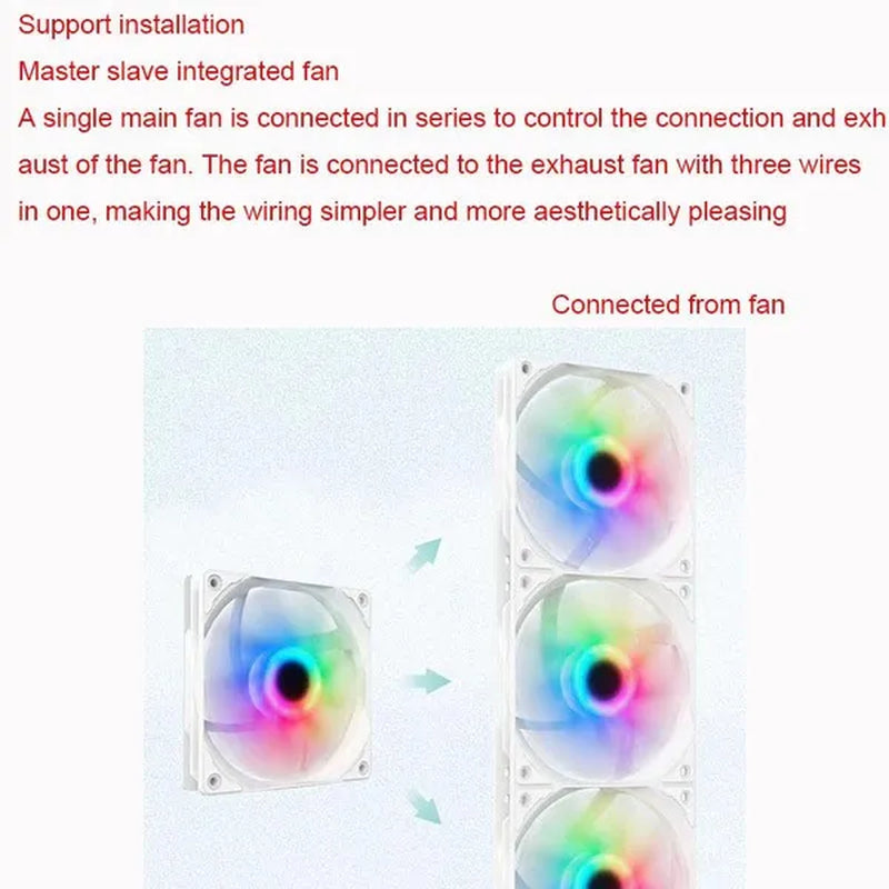 Transparent Computer Case, Desktop Computer ATX, Side Transparent 360 Water-Cooled Gaming Computer Case+360 Water-Cooled Fan X1+2TB/SSD Solid-State Drive M.2 Interface X1+Colorful Fan X4 N700W Power Supply PC Power Supply Gaming Power Supply X1