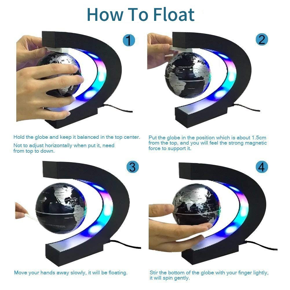 Globo Flotante Con Luces LED En Forma De C