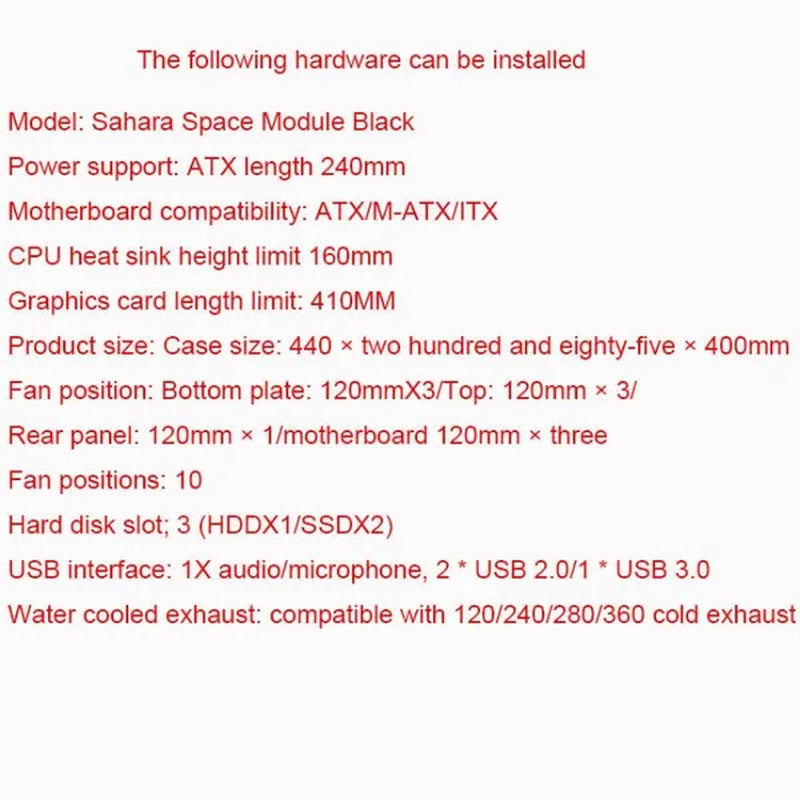 Transparent Computer Case, Desktop Computer ATX, Side Transparent 360 Water-Cooled Gaming Computer Case+360 Water-Cooled Fan X1+2TB/SSD Solid-State Drive M.2 Interface X1+Colorful Fan X4 N700W Power Supply PC Power Supply Gaming Power Supply X1